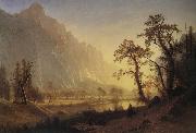 Bierstadt Albert Sunris,Yosemite Valley painting